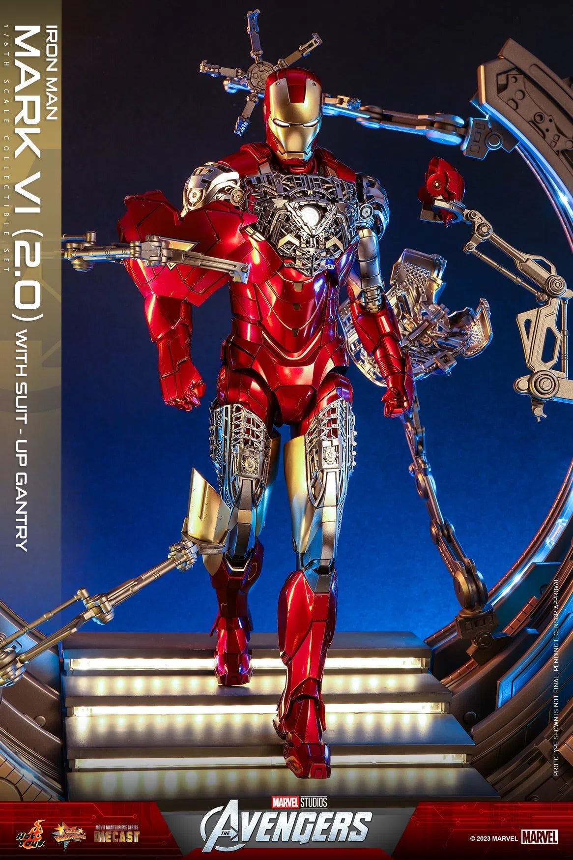 Iron Man: Mark VI (2.0): With Suit Up Gantry: Marvel: MMS688D53 Hot Toys