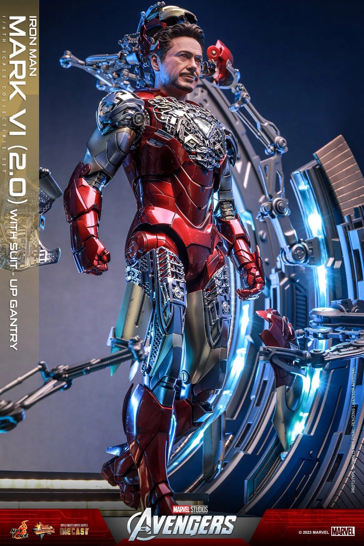 Iron Man: Mark VI (2.0): With Suit Up Gantry: Marvel: MMS688D53 Hot Toys