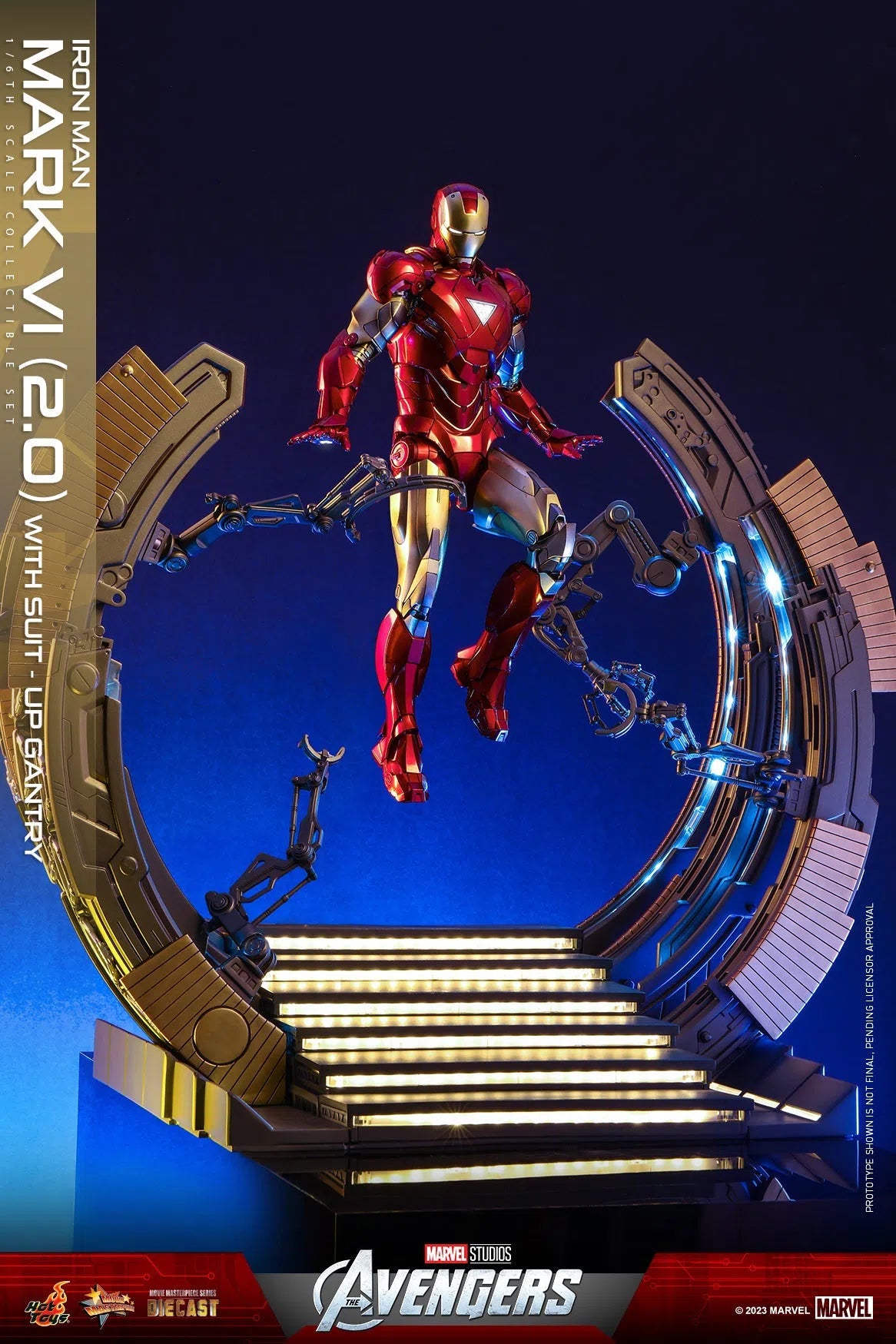 Iron Man: Mark VI (2.0): With Suit Up Gantry: Marvel: MMS688D53 Hot Toys