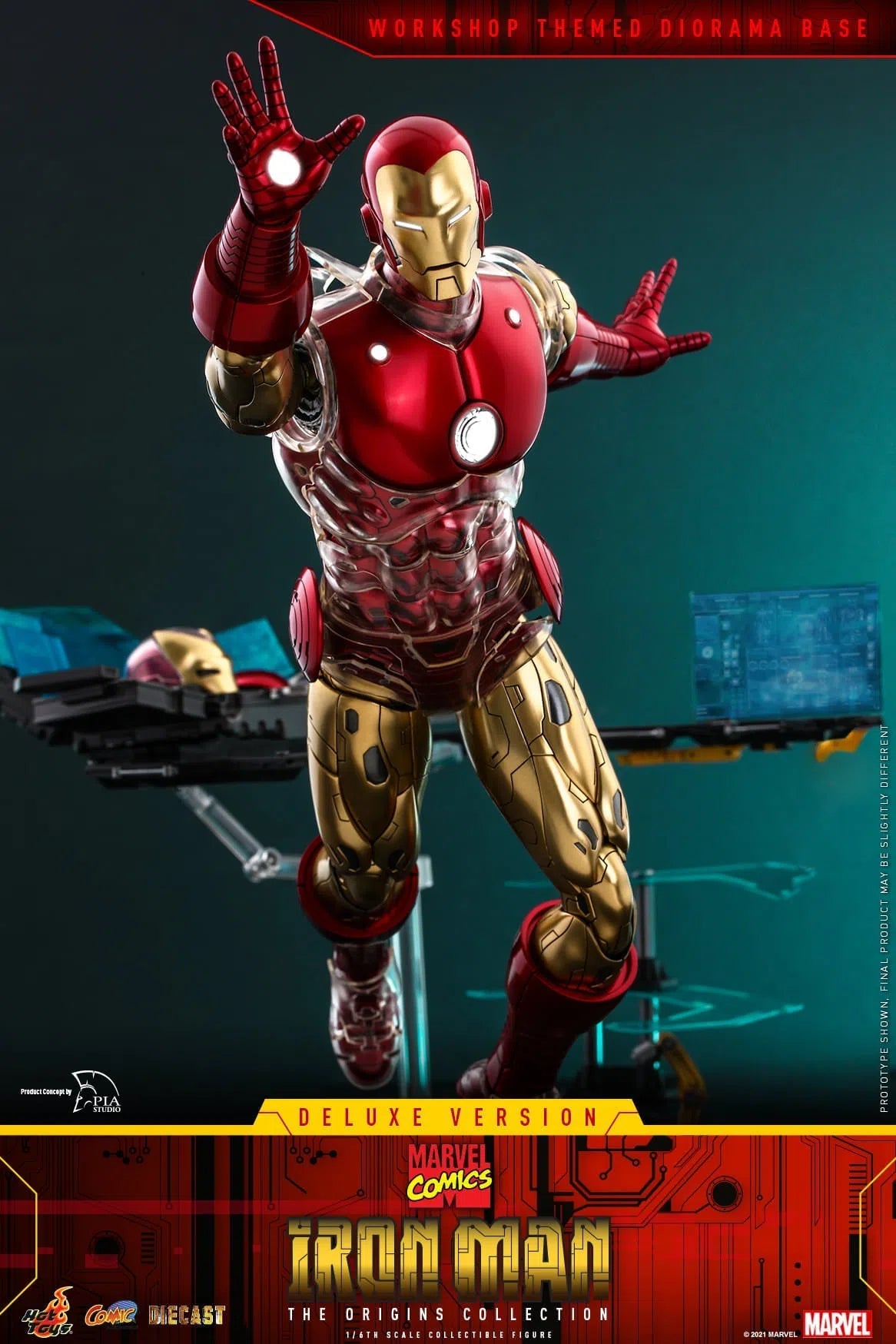 Iron Man: Origins Collection: CMS08 D38: Deluxe Edition: Marvel Hot Toys