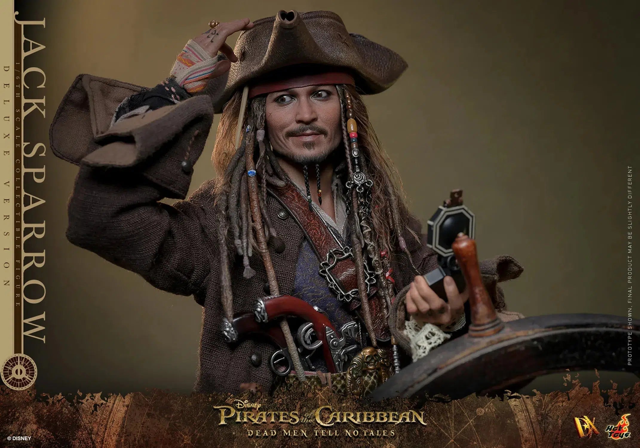 Jack Sparrow: Pirates Of The Caribbean: Dead Men Tell No Tales: Deluxe: Sixth Scale: DX38 Hot Toys