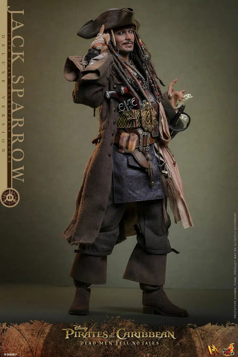 Jack Sparrow: Pirates Of The Caribbean: Dead Men Tell No Tales: Deluxe: Sixth Scale: DX38 Hot Toys