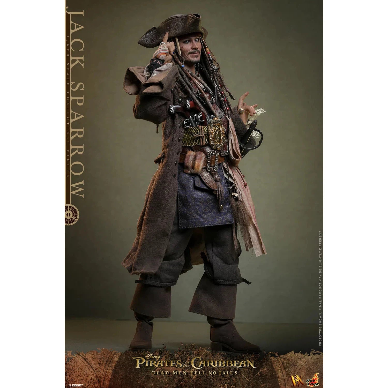 Jack Sparrow: Pirates Of The Caribbean: Dead Men Tell No Tales: Standard: Sixth Scale: DX37 Hot Toys