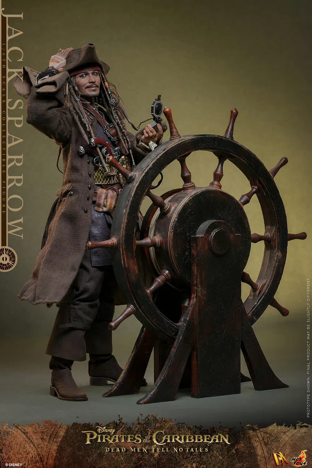 Jack Sparrow: Pirates Of The Caribbean: Dead Men Tell No Tales: Standard: Sixth Scale: DX37 Hot Toys