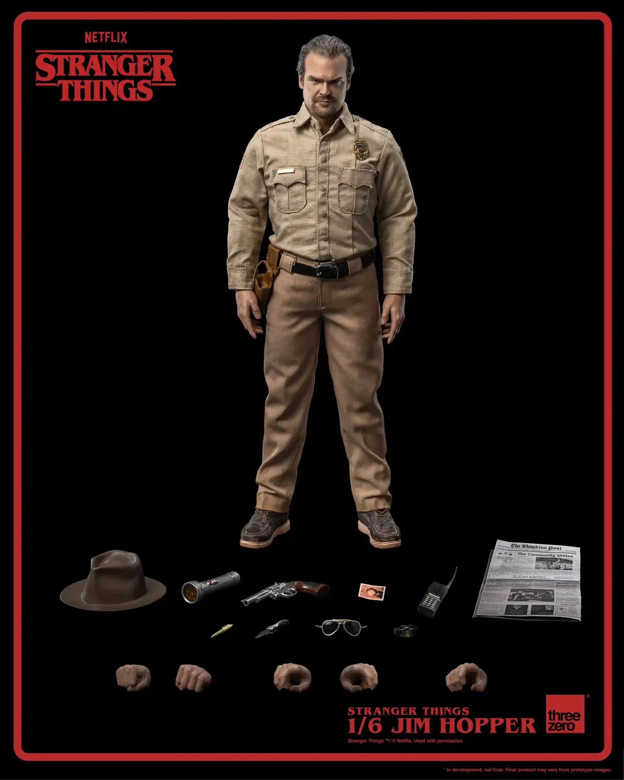 Jim Hopper: Stranger Things: Season 1: 1/6 Scale Figure ThreeZero