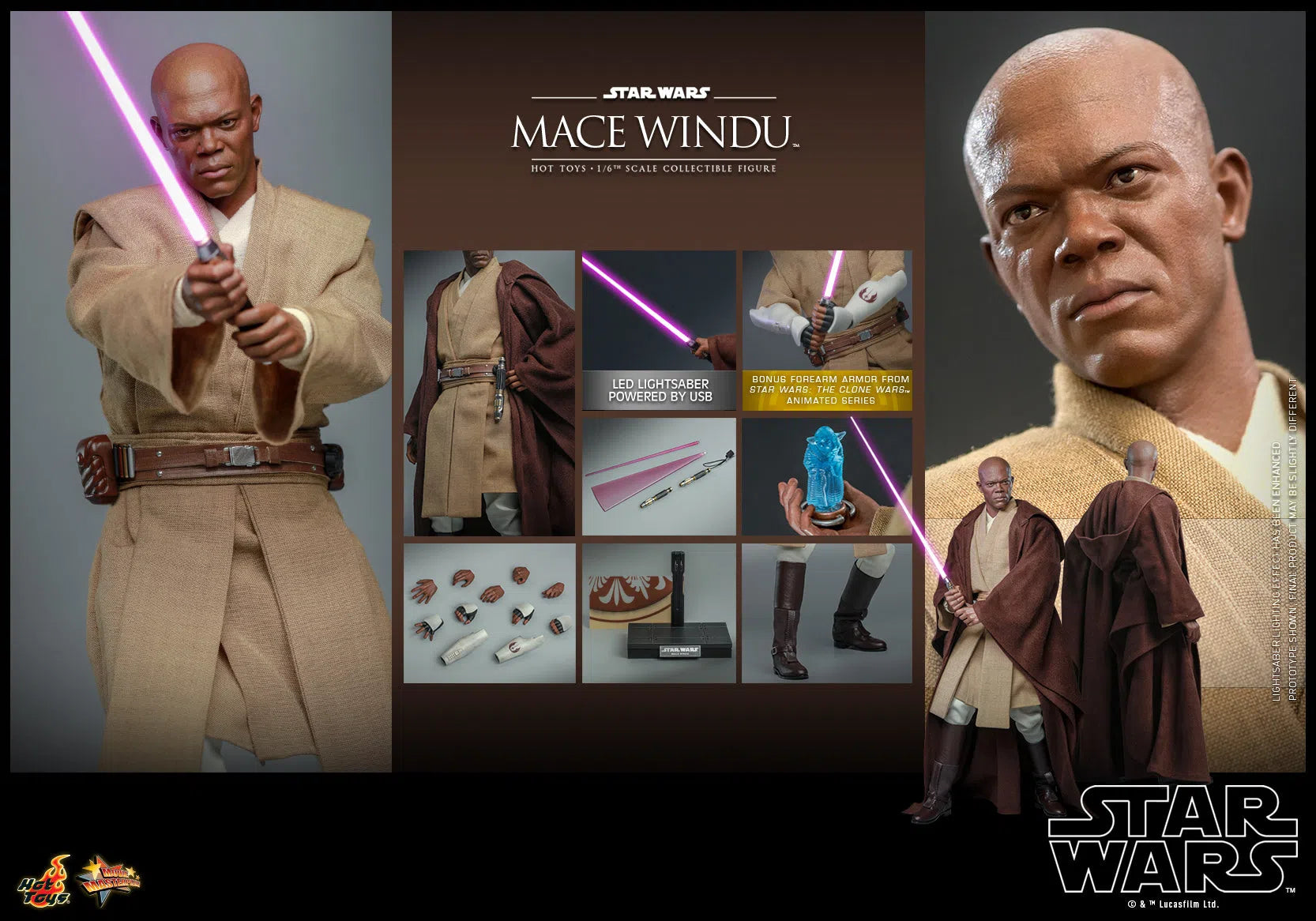 Mace Windu: Star Wars Episode II: Attack Of The Clones Hot Toys