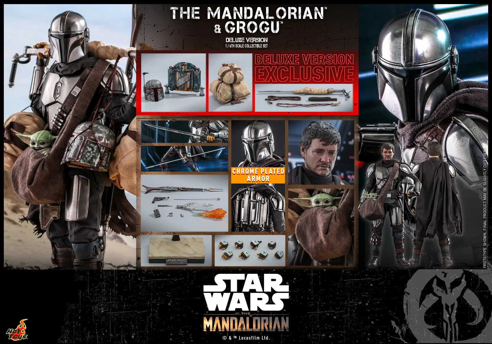 Mandalorian & Grogu Set: Deluxe: Star Wars: TMS052 Hot Toys