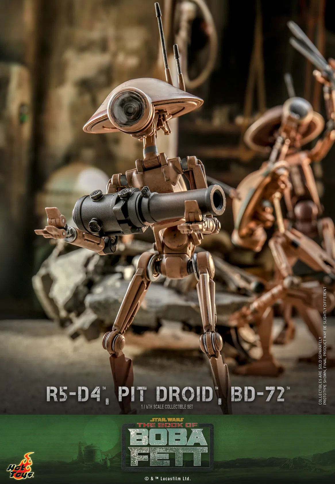 R5-D4, Pit Droid & BD-72: Star Wars: The Book Of Boba Fett Hot Toys