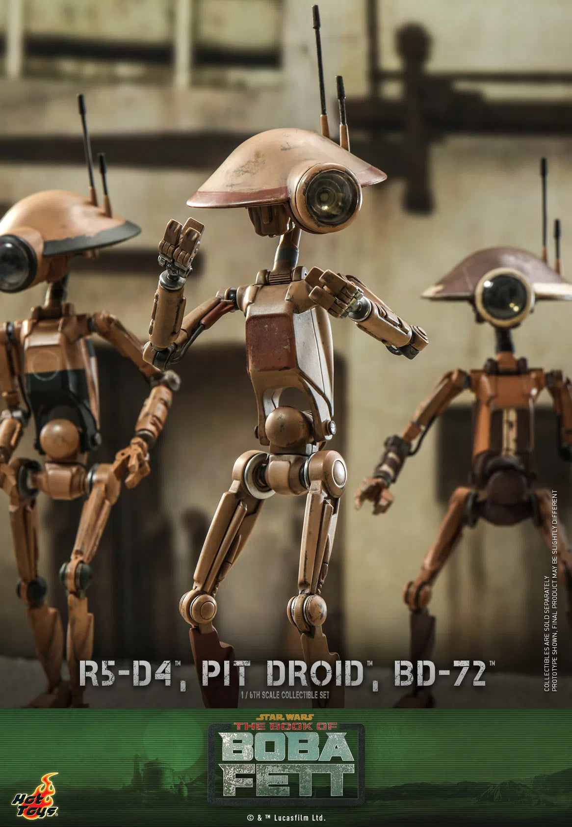 R5-D4, Pit Droid & BD-72: Star Wars: The Book Of Boba Fett Hot Toys