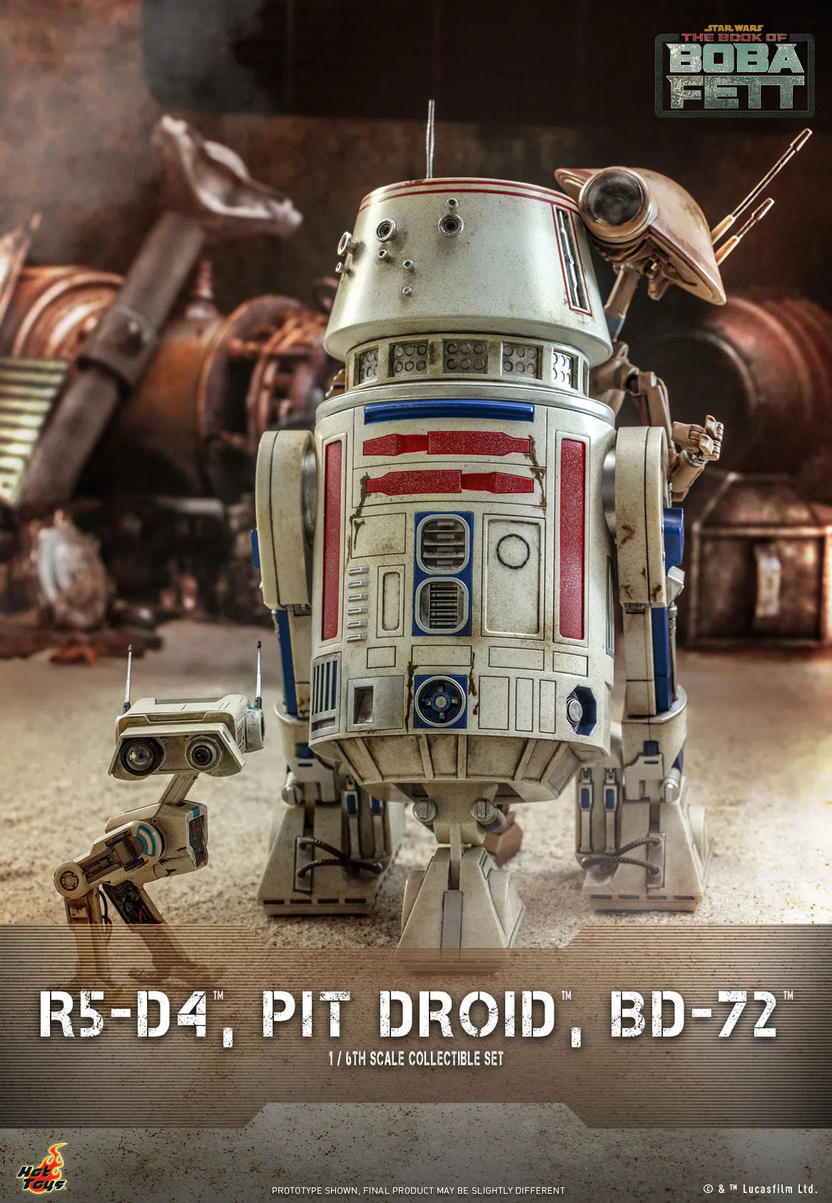 R5-D4, Pit Droid & BD-72: Star Wars: The Book Of Boba Fett Hot Toys