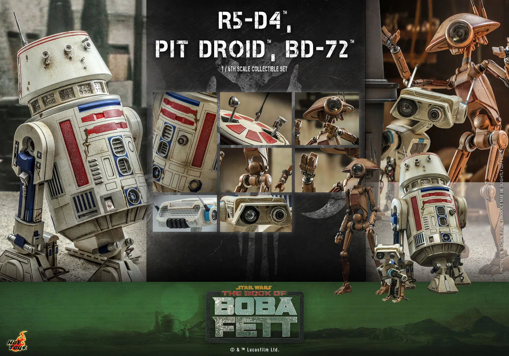 R5-D4, Pit Droid & BD-72: Star Wars: The Book Of Boba Fett Hot Toys