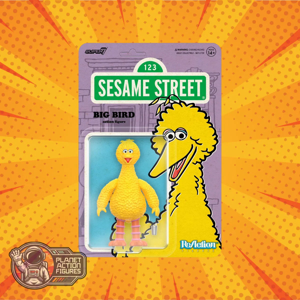 Sesame Street: Big Bird: Wave 03: ReAction: Action Figure: Super7 Super7