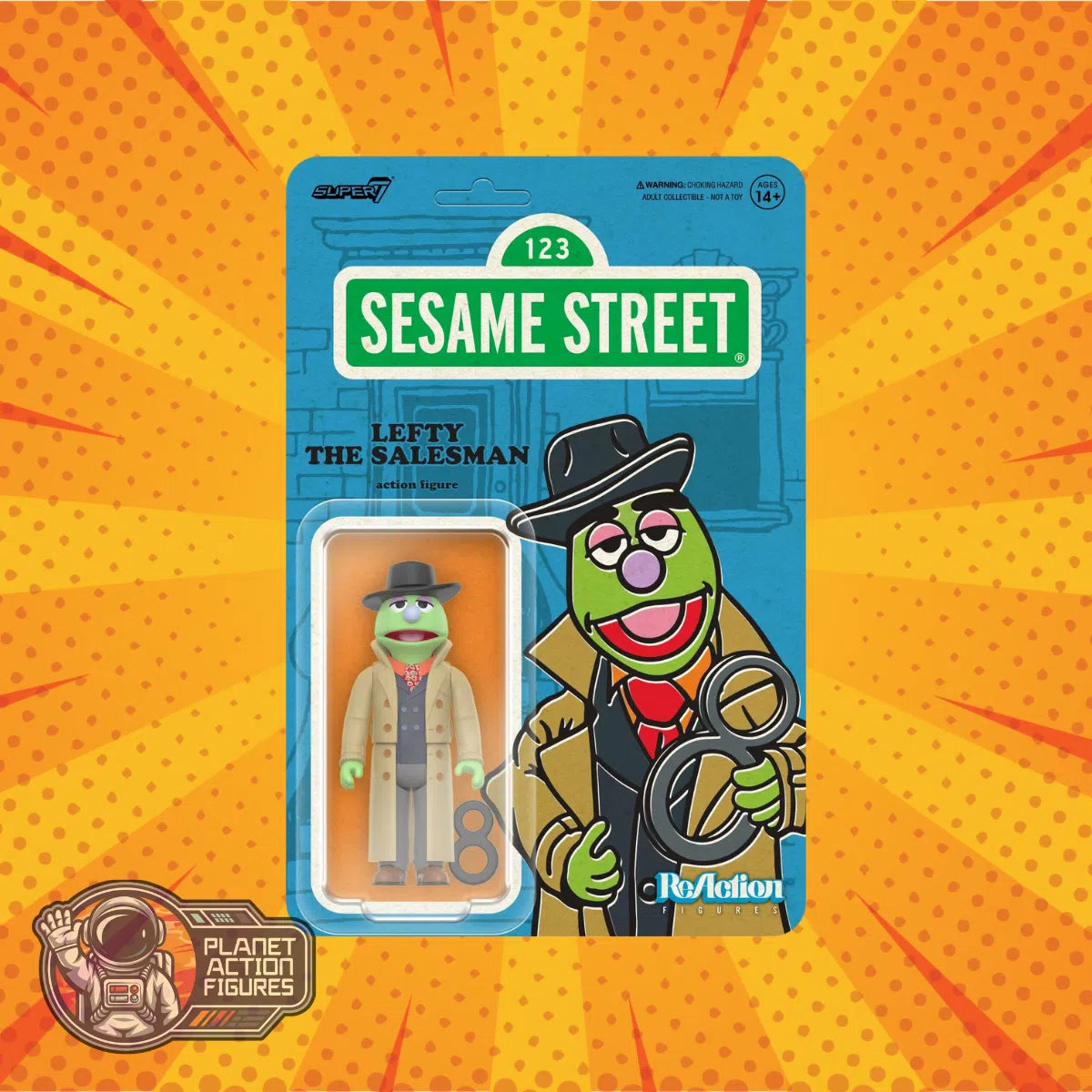 Sesame Street: Lefty The Salesman: Wave 02: ReAction: Action Figure: Super7 Super7