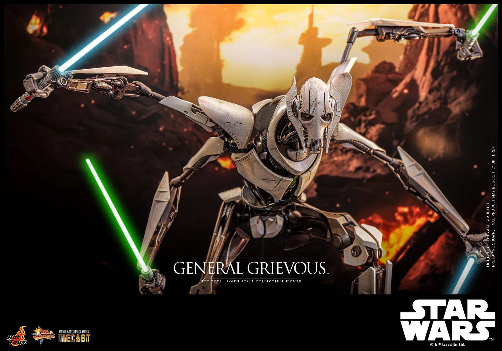 Star Wars: Episode III: Revenge Of The Sith: General Grievous: Diecast: Hot Toys Hot Toys