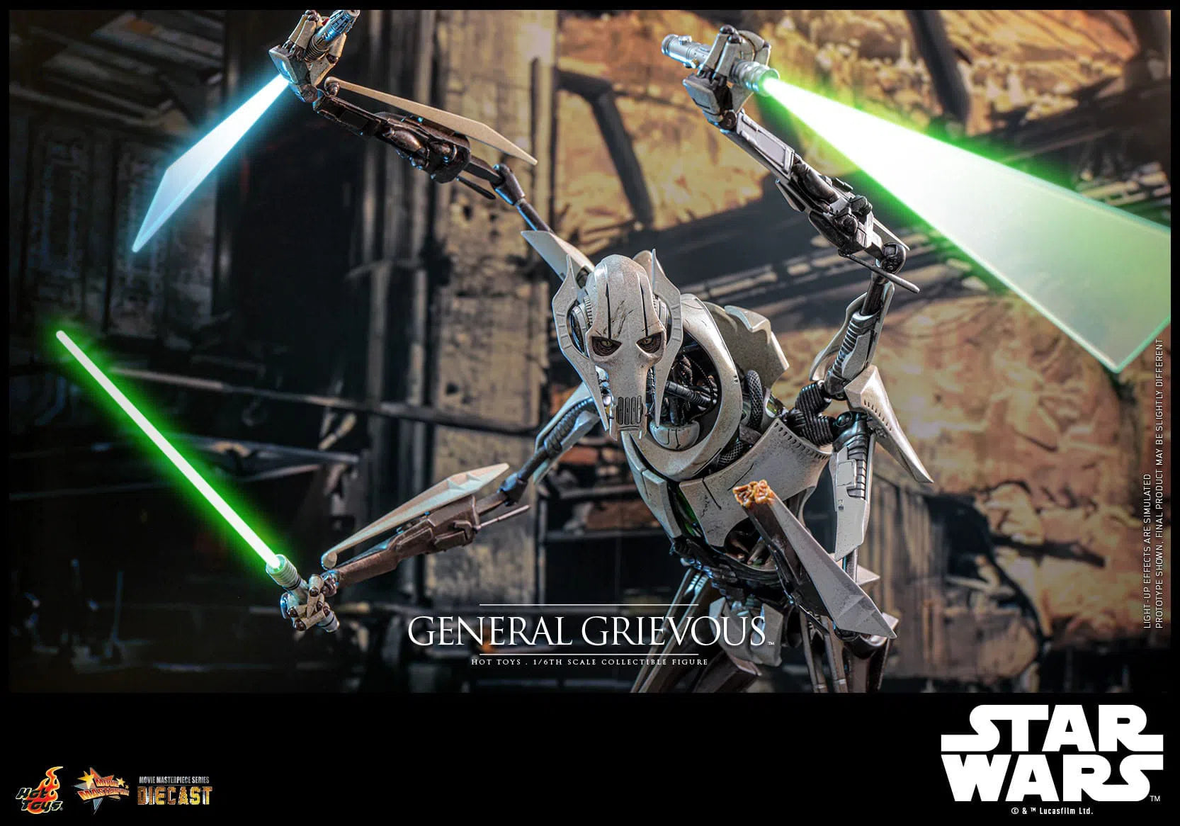 Star Wars: Episode III: Revenge Of The Sith: General Grievous: Diecast: Hot Toys Hot Toys