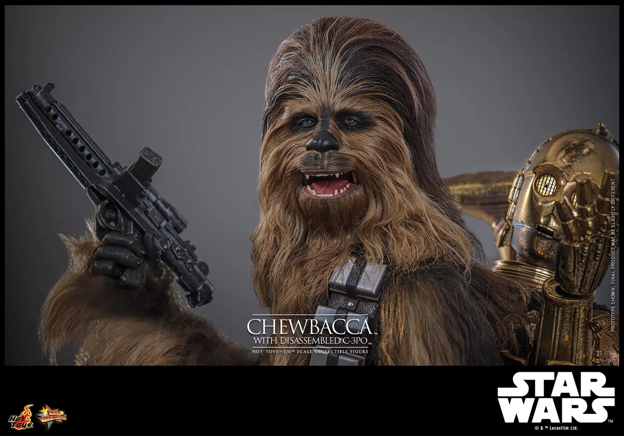 Star Wars: Episode V: The Empire Strikes Back: Chewbacca With Disassembled C-3PO Hot Toys