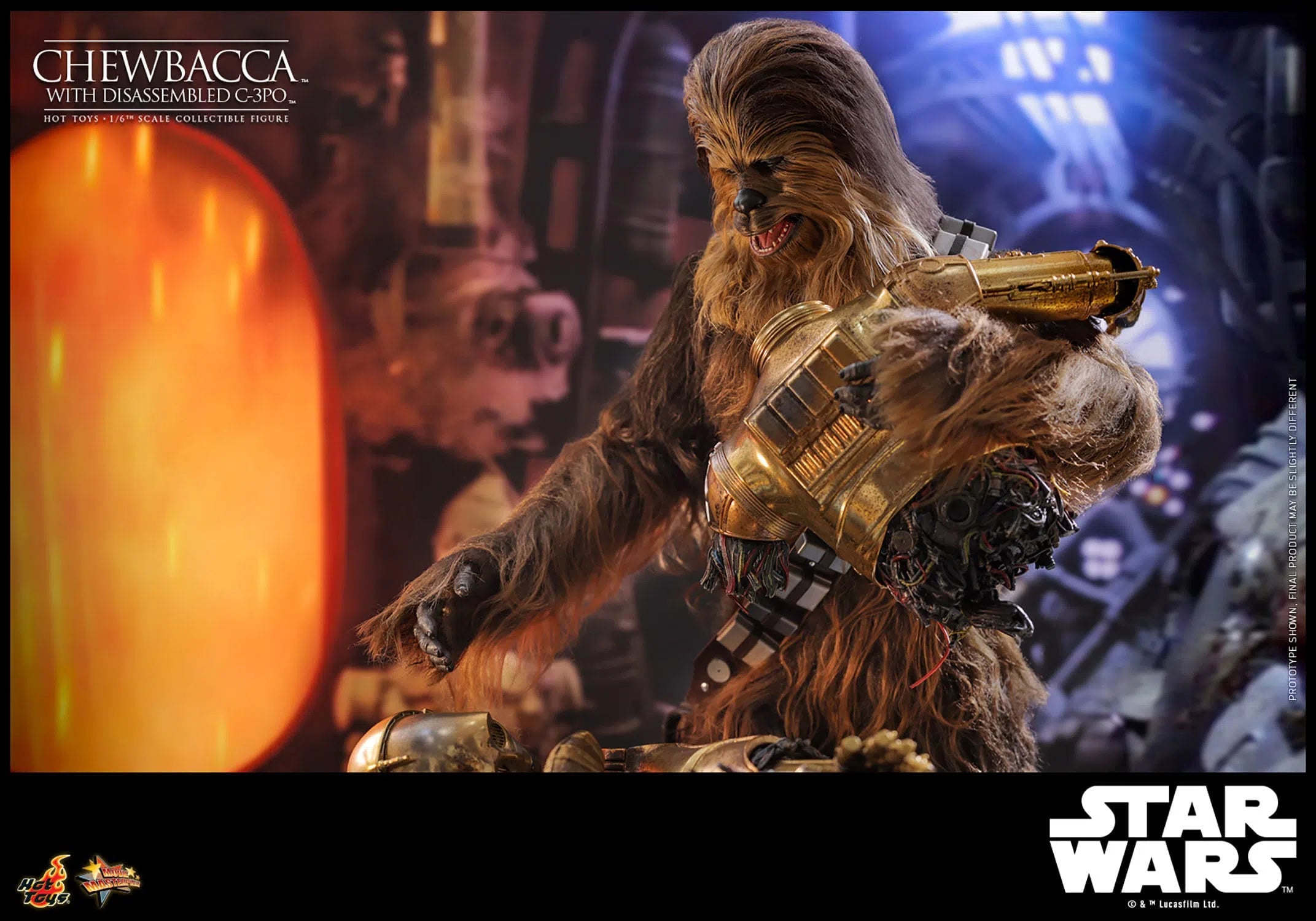 Star Wars: Episode V: The Empire Strikes Back: Chewbacca With Disassembled C-3PO Hot Toys