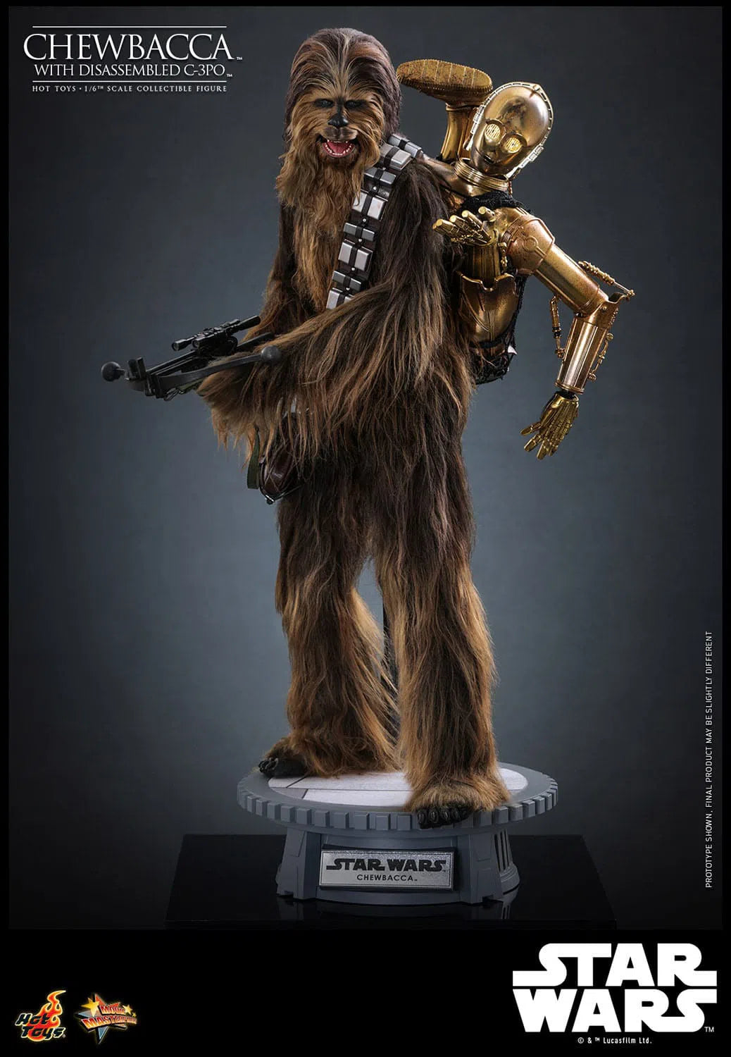 Star Wars: Episode V: The Empire Strikes Back: Chewbacca With Disassembled C-3PO Hot Toys