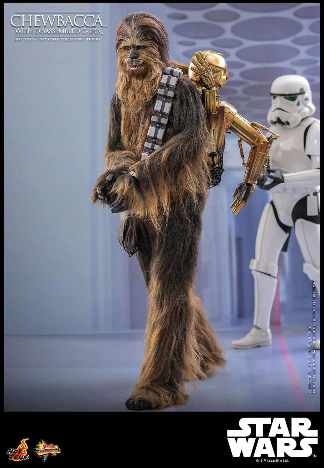 Star Wars: Episode V: The Empire Strikes Back: Chewbacca With Disassembled C-3PO Hot Toys