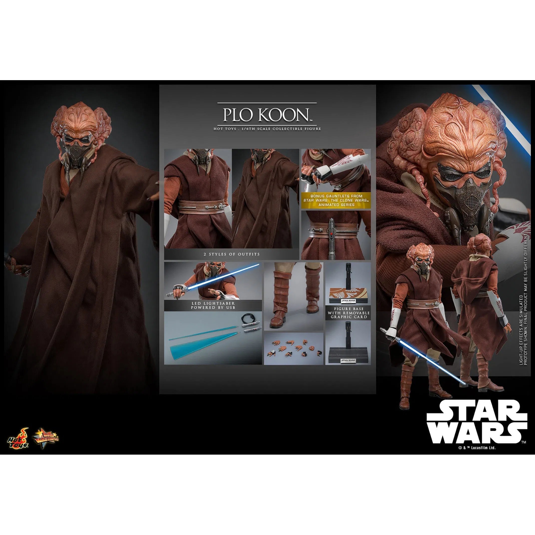 Star Wars: Revenge of the Sith: Plo Koon: 1/6th Scale Action Figure: Hot Toys Hot Toys