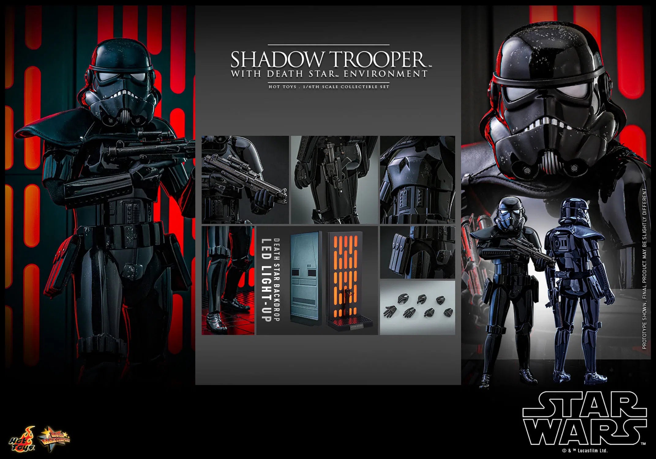 Star Wars: Shadow Trooper with Death Star Environment: Sixth Scale Figure Hot Toys