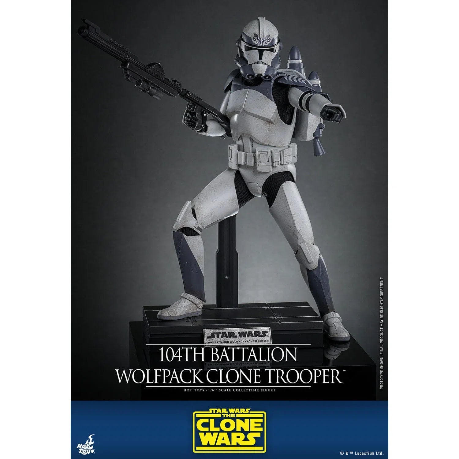 Star Wars: The Clone Wars: Battalion Wolfpack Clone Trooper: 1/6th Scale Action Figure: Hot Toys Hot Toys