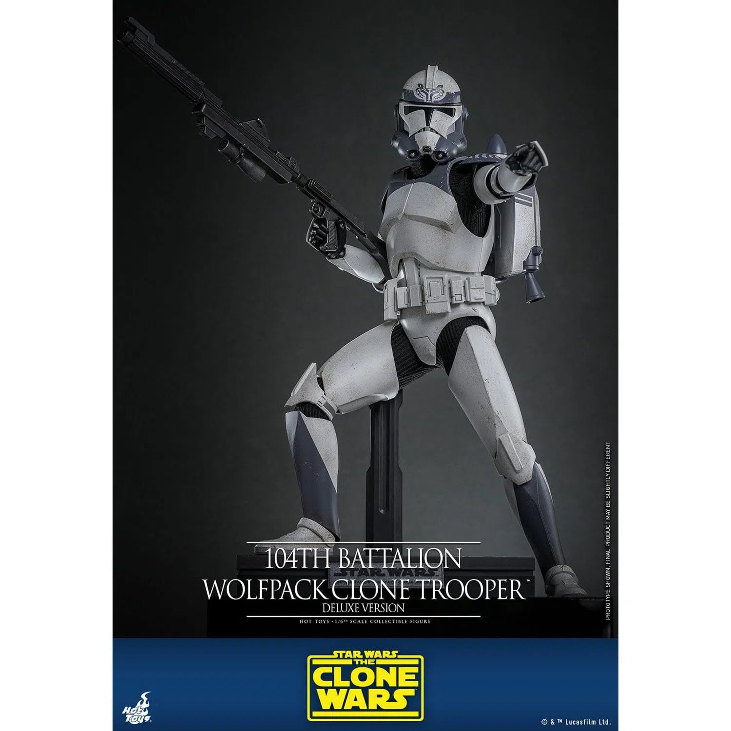 Star Wars: The Clone Wars: Battalion Wolfpack Clone Trooper: Deluxe Version: 1/6th Scale Action Figure: Hot Toys Hot Toys