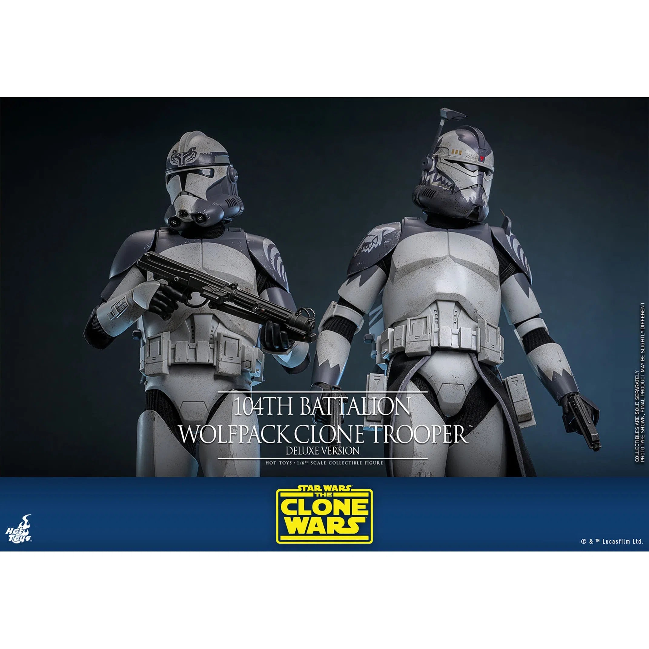 Star Wars: The Clone Wars: Battalion Wolfpack Clone Trooper: Deluxe Version: 1/6th Scale Action Figure: Hot Toys Hot Toys