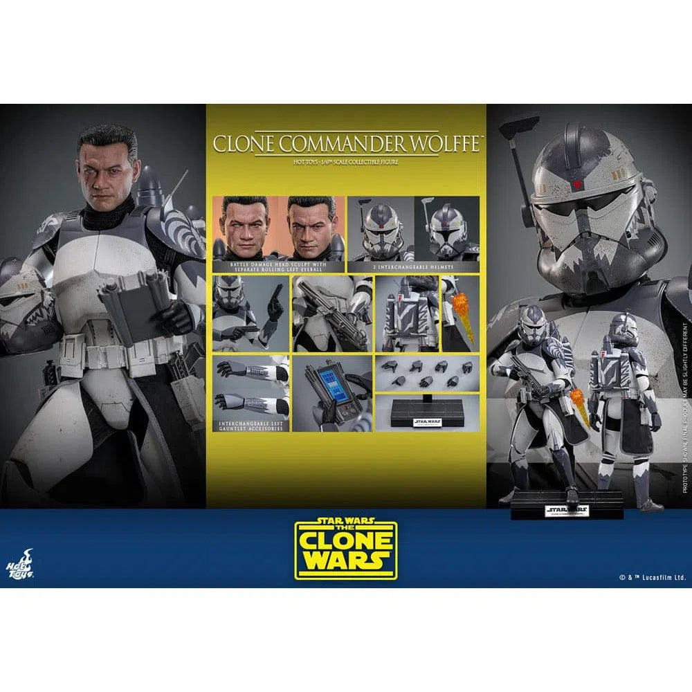 Star Wars: The Clone Wars: Clone Commander Wolffe: 1/6th Scale Action Figure: Hot Toys Hot Toys