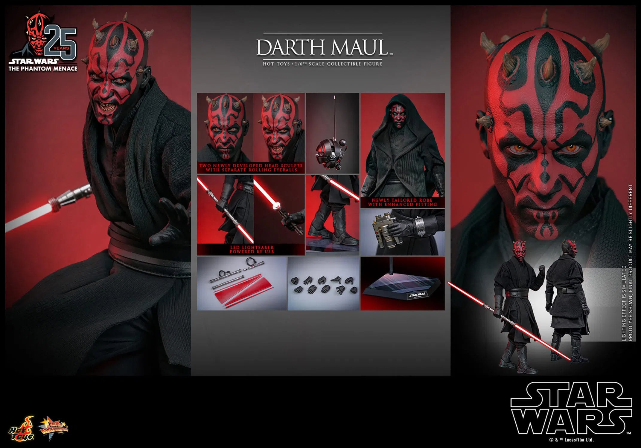 Star Wars: The Phantom Menace: Darth Maul: Sixth Scale Figure Hot Toys