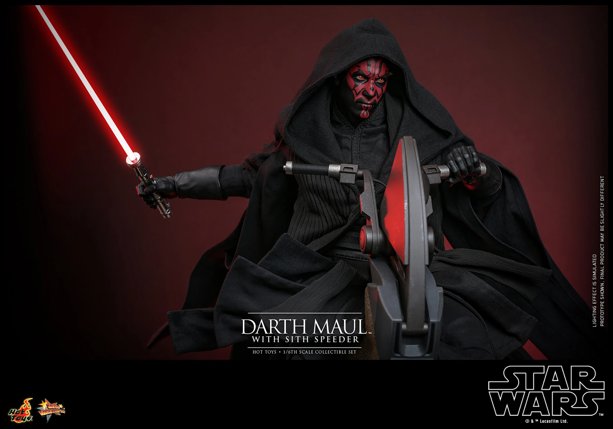Star Wars: The Phantom Menace: Darth Maul With Sith Speeder: Sixth Scale Figure Hot Toys