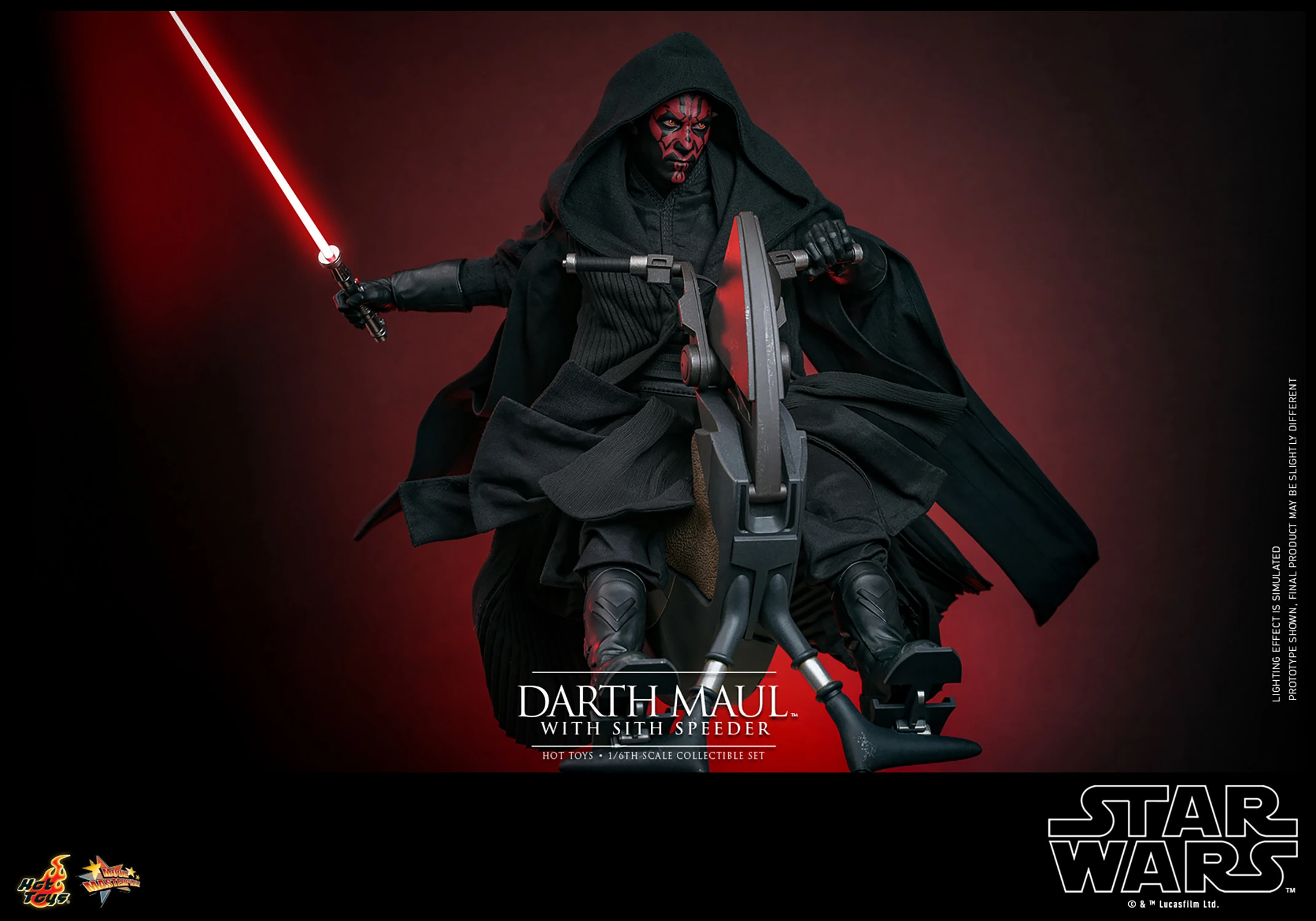 Star Wars: The Phantom Menace: Darth Maul With Sith Speeder: Sixth Scale Figure Hot Toys