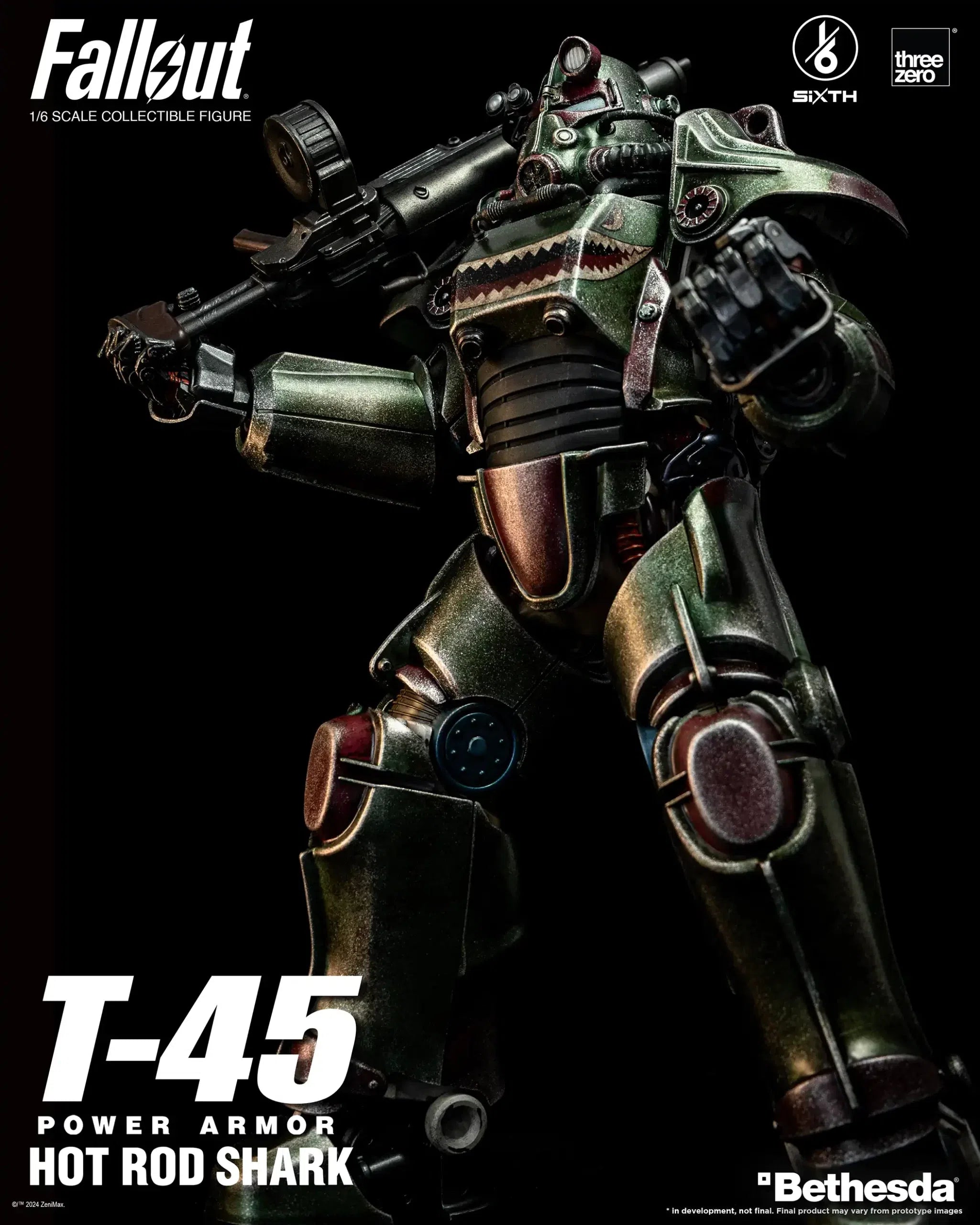 T-45: Hot Rod Shark Power Armor: Fallout: 1/6 Scale Figure ThreeZero