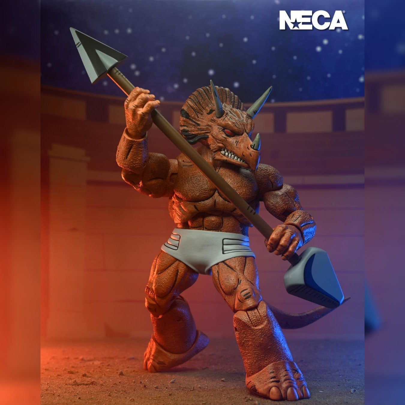 Teenage Mutant Ninja Turtles Turtles: Triceraton Gladiator: Mirage Comics: 7" Action Figure: Neca