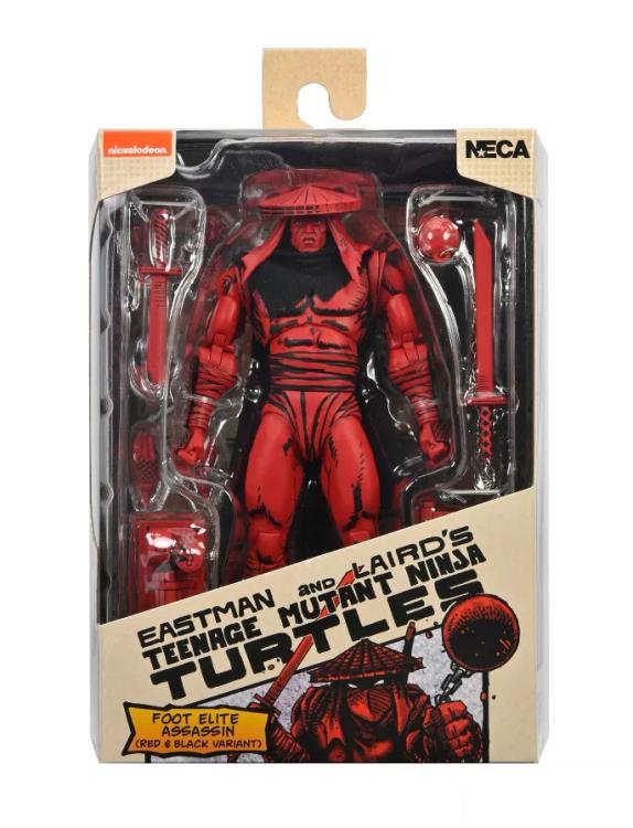 Teenage Mutant Ninja Turtles: Foot Elite Assassin (Red & Black Variant) (Mirage Comics): 7" Action Figure Neca