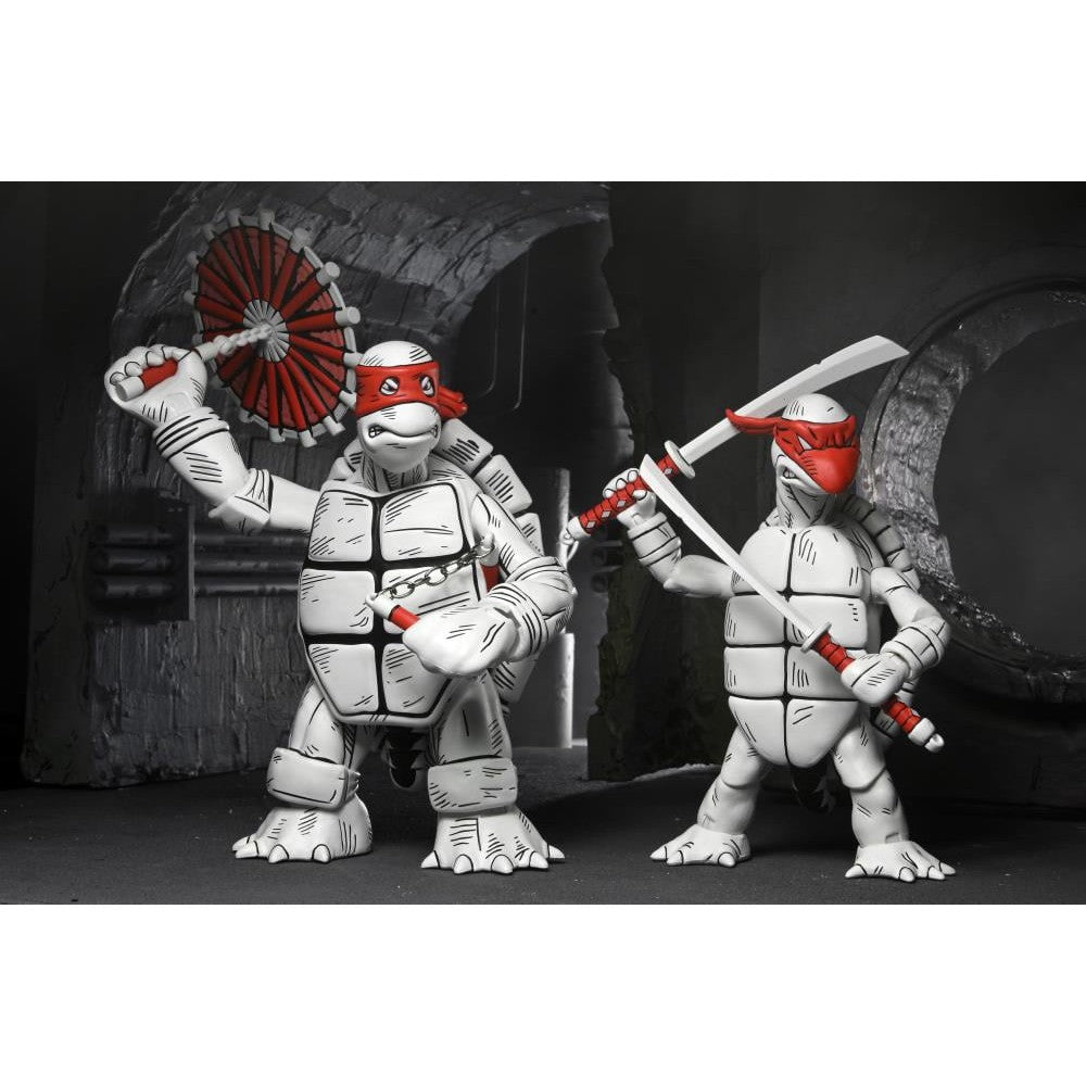 Teenage Mutant Ninja Turtles: (Mirage Comics): First Turtles: (Black & White): Two-Pack: 7" Action Figure Neca