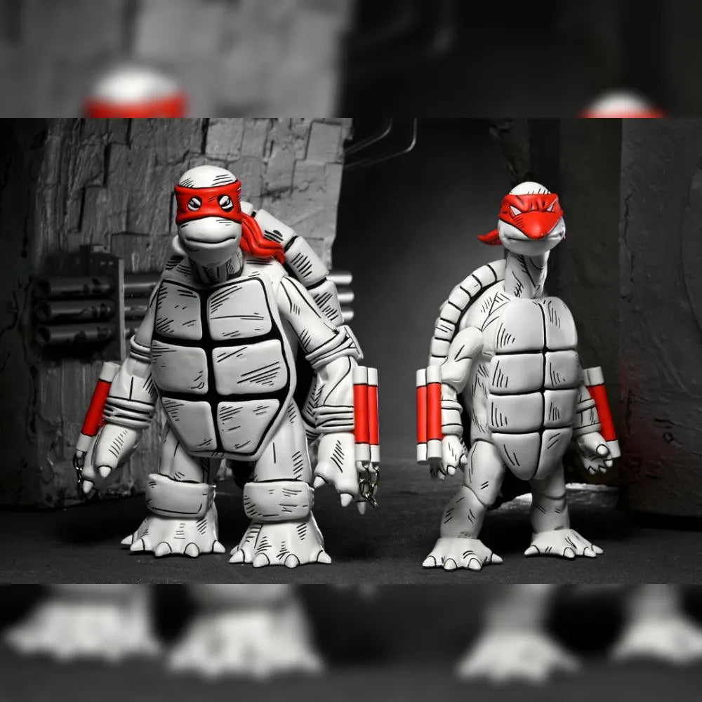 Teenage Mutant Ninja Turtles: (Mirage Comics): First Turtles: (Black & White): Two-Pack: 7" Action Figure Neca