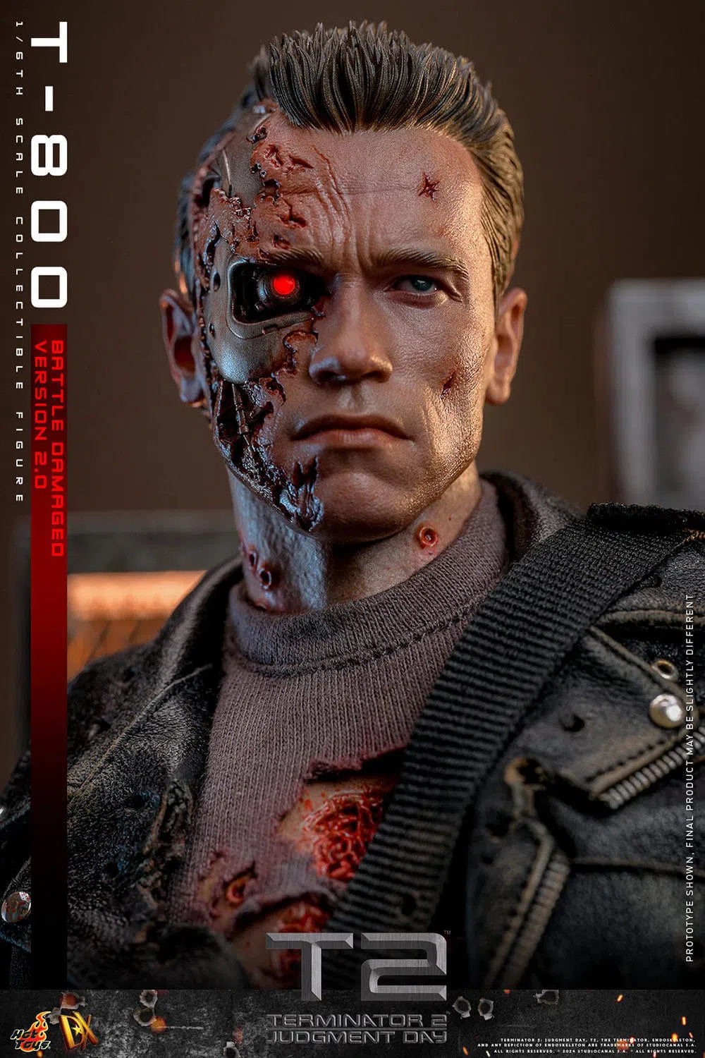 Terminator 2: T-800: Battle Damaged: Version 2.0: DX46: Hot Toys Hot Toys