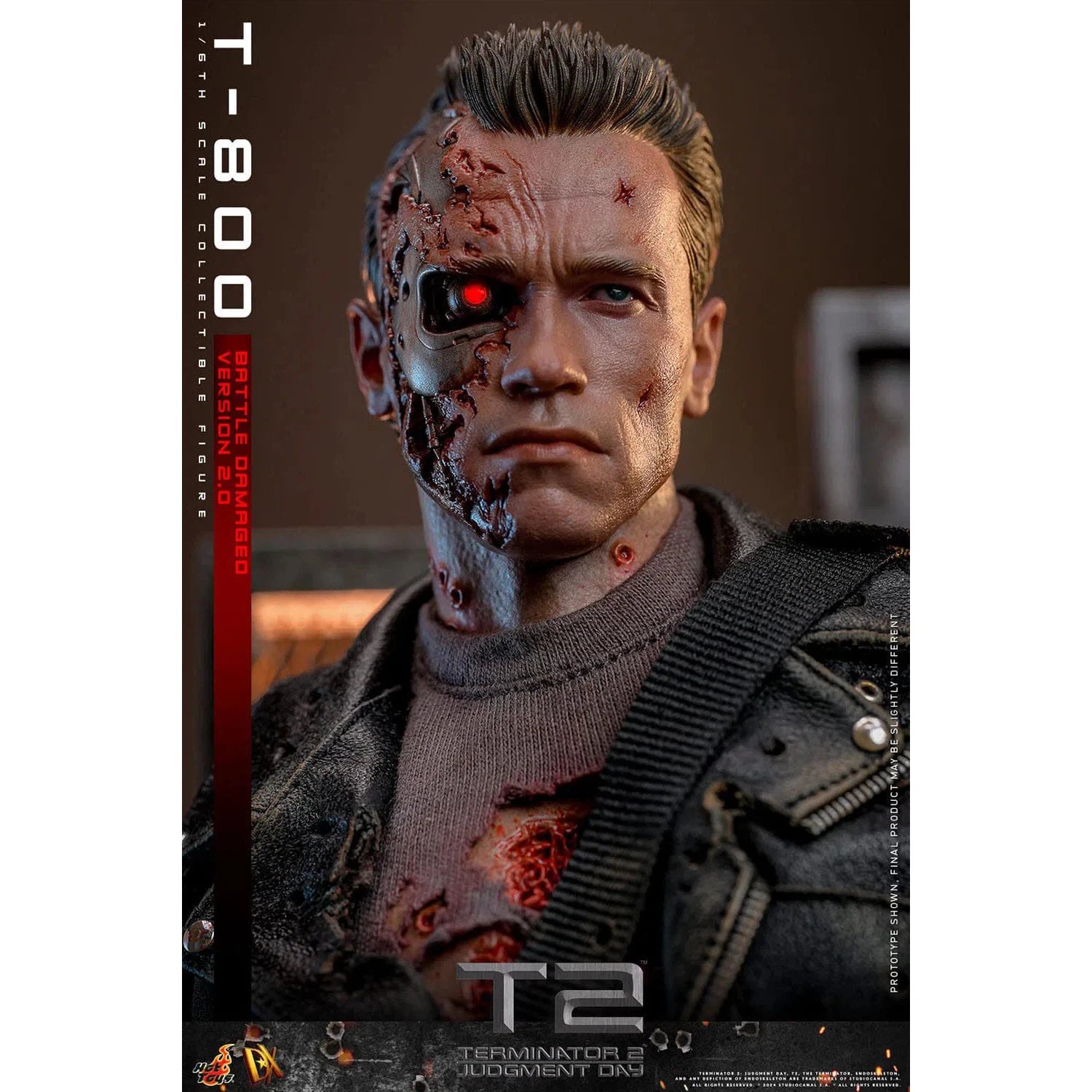 Terminator 2: T-800: Battle Damaged: Version 2.0: DX46: Hot Toys Hot Toys