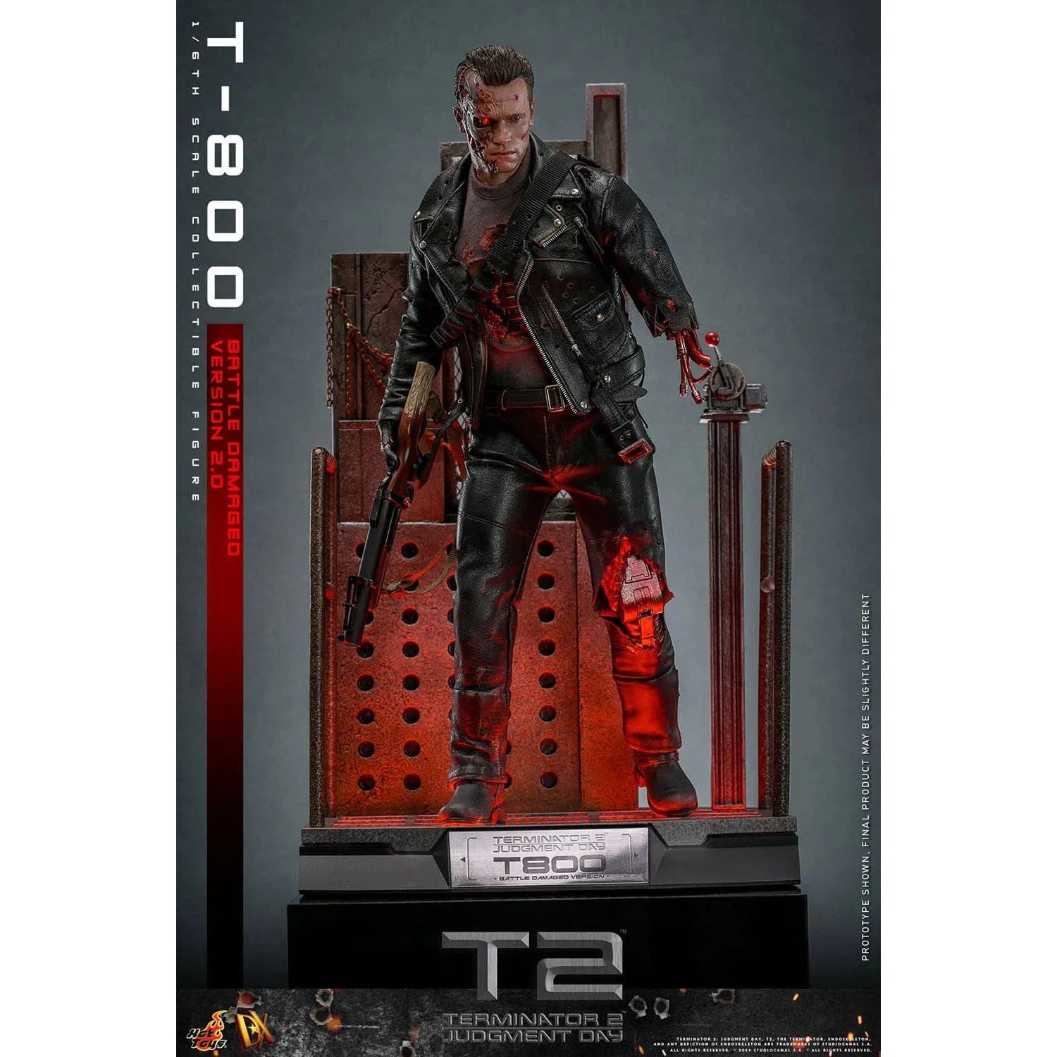 Terminator 2: T-800: Battle Damaged: Version 2.0: DX46: Hot Toys Hot Toys