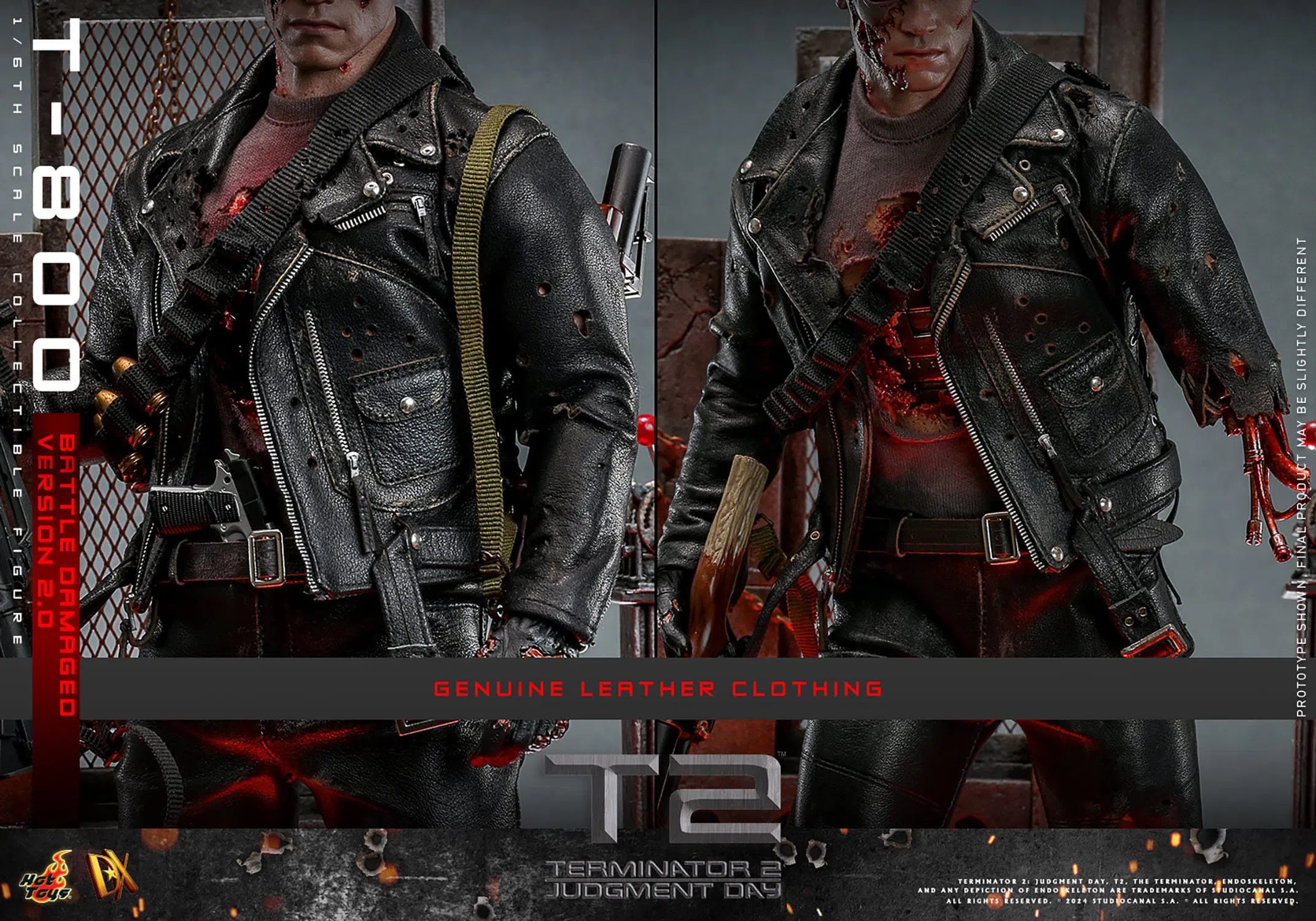 Terminator 2: T-800: Battle Damaged: Version 2.0: DX46: Hot Toys Hot Toys