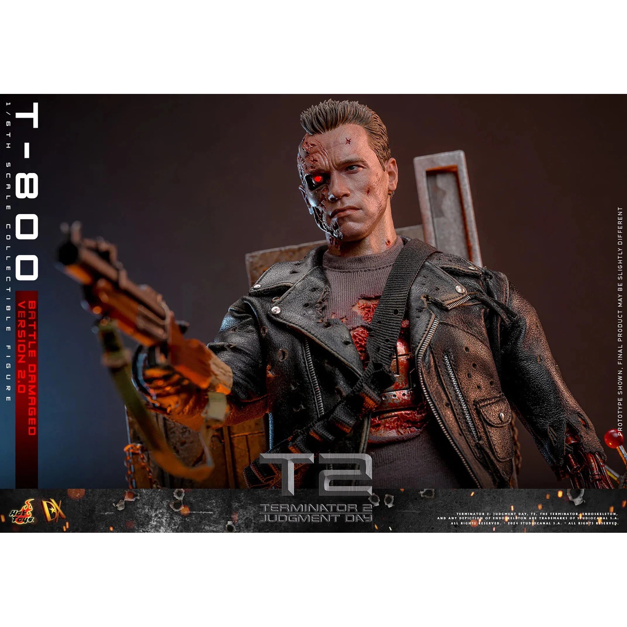 Terminator 2: T-800: Battle Damaged: Version 2.0: DX46: Hot Toys Hot Toys