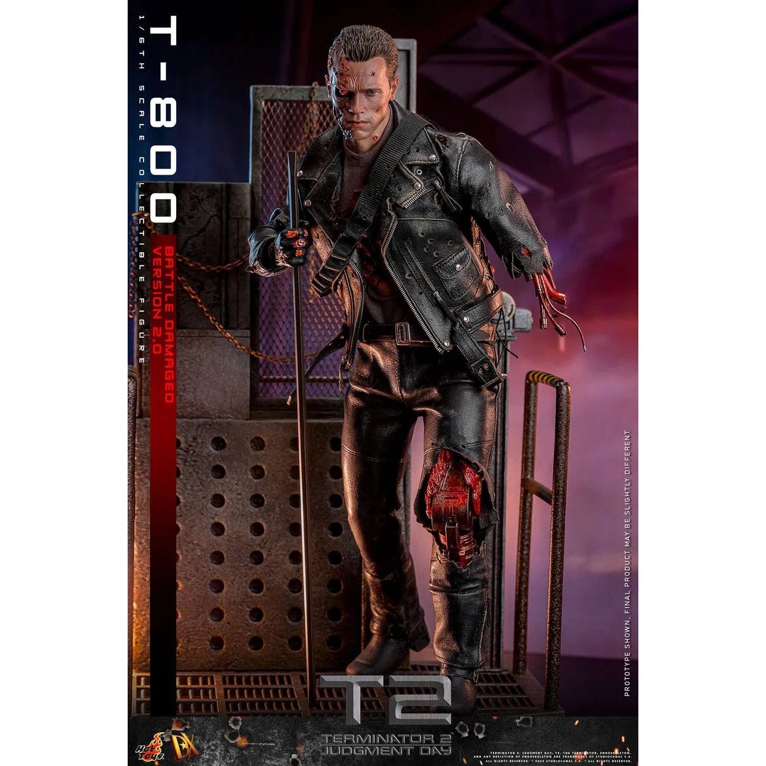 Terminator 2: T-800: Battle Damaged: Version 2.0: DX46: Hot Toys Hot Toys