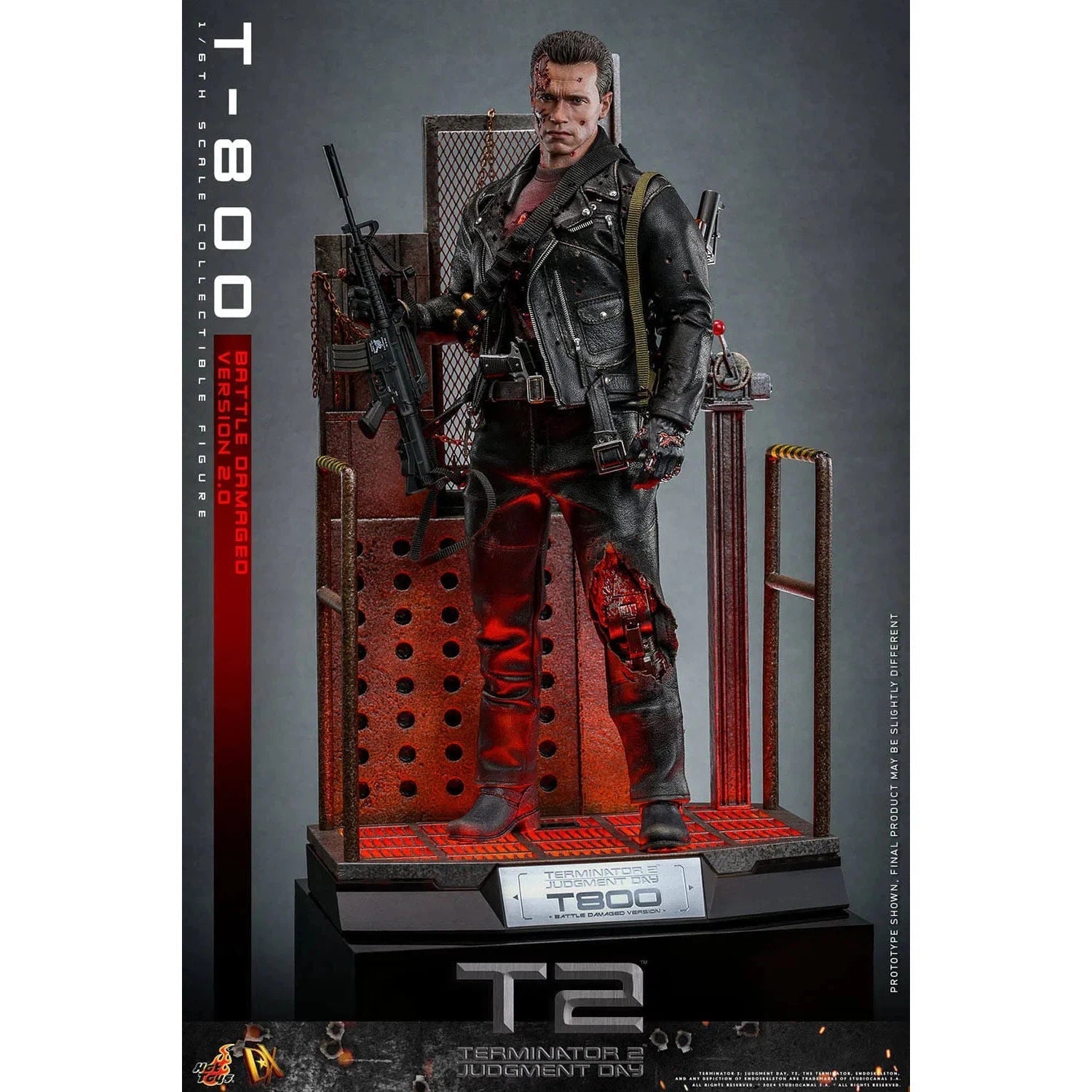 Terminator 2: T-800: Battle Damaged: Version 2.0: DX46: Hot Toys Hot Toys