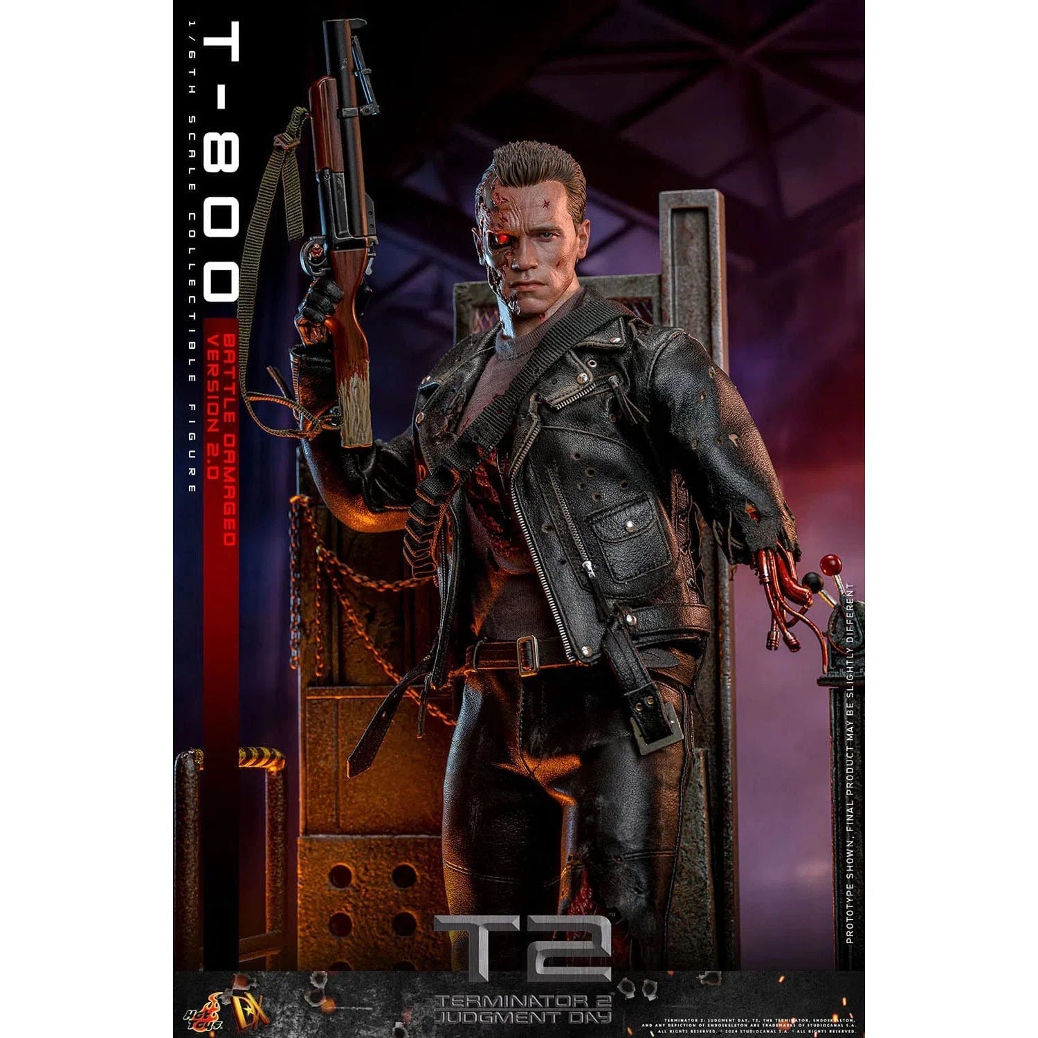 Terminator 2: T-800: Battle Damaged: Version 2.0: DX46: Hot Toys Hot Toys