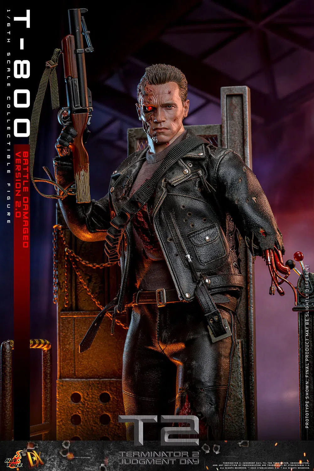 Terminator 2: T-800: Battle Damaged: Version 2.0: DX46: Hot Toys Hot Toys