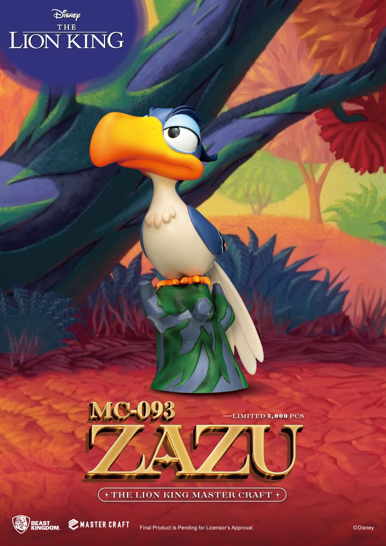 The Lion King: Zazu: Master Craft: Limited Edition Statue: 20cm Beast Kingdom