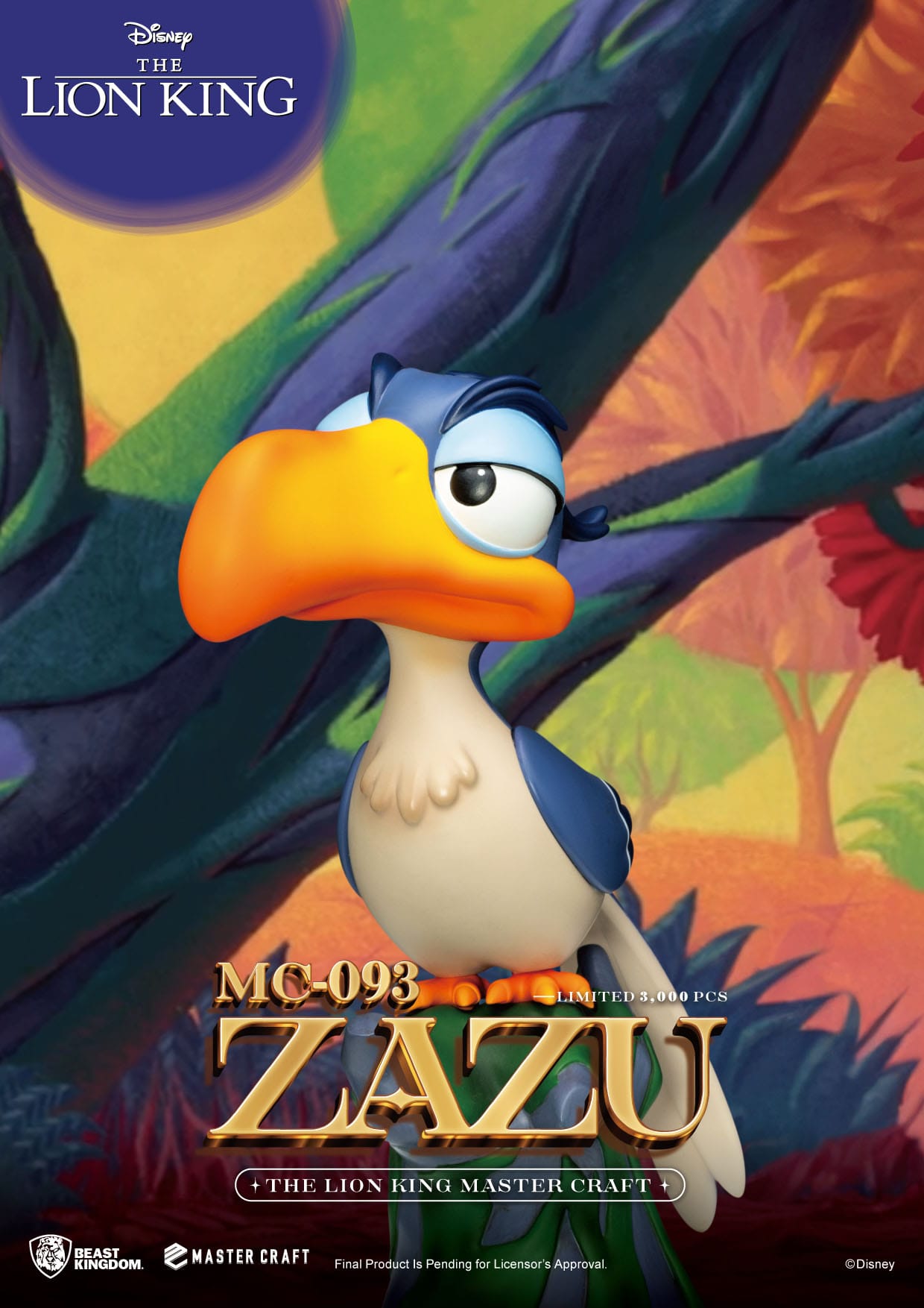 The Lion King: Zazu: Master Craft: Limited Edition Statue: 20cm Beast Kingdom