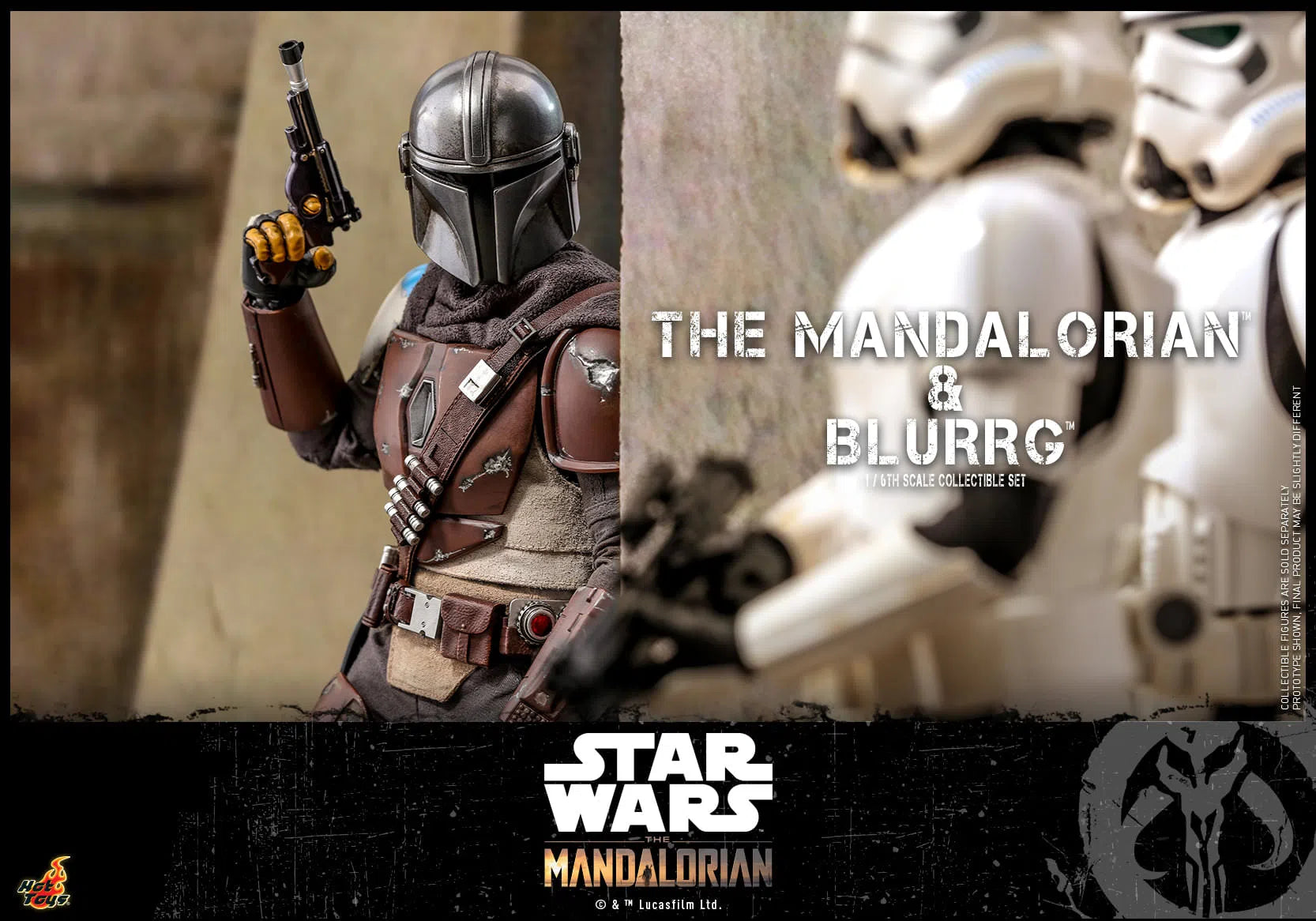 The Mandalorian & Blurrg Set: TMS046: The Mandalorian: Star Wars Hot Toys