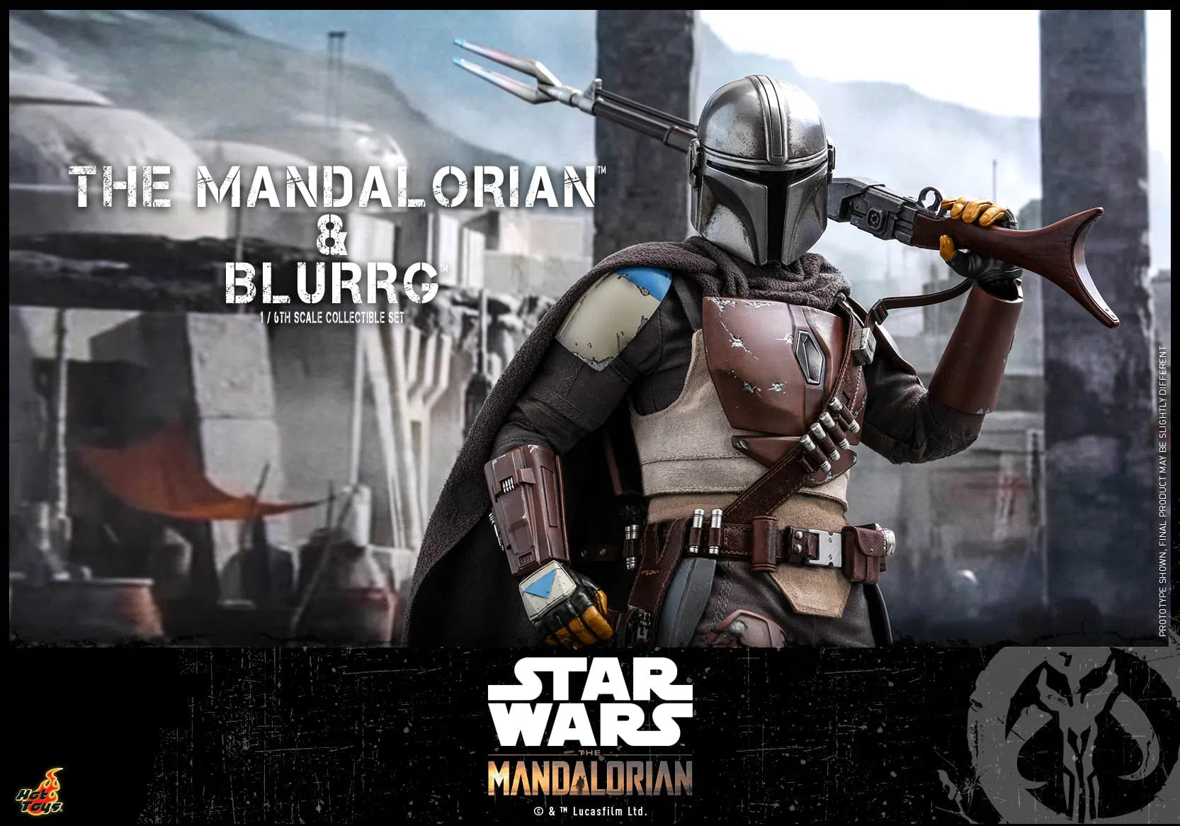 The Mandalorian & Blurrg Set: TMS046: The Mandalorian: Star Wars Hot Toys